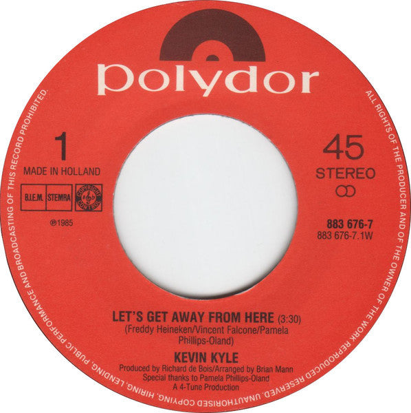 Kyle Boynton : Let's Get Away From Here / I Thought You Knew (7",Single,45 RPM)