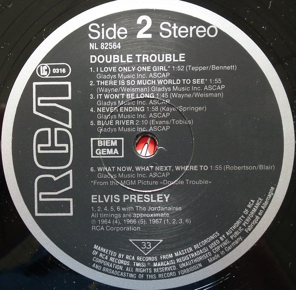 Elvis Presley : Double Trouble (LP, Album, RE)