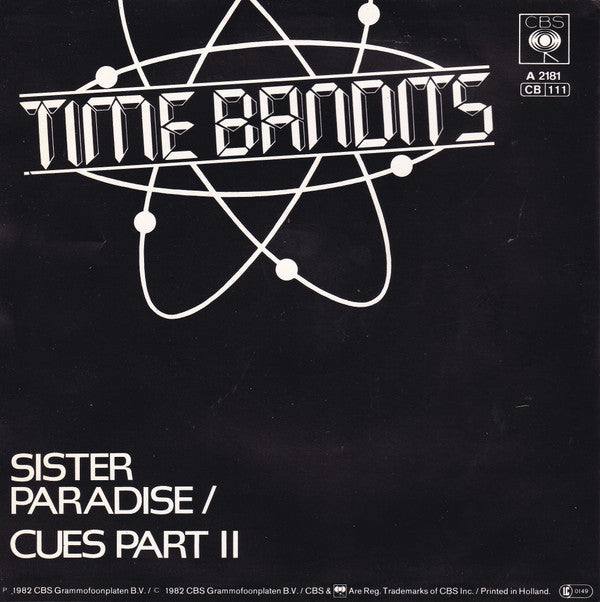 Time Bandits : Sister Paradise (7",45 RPM,Single,Stereo)