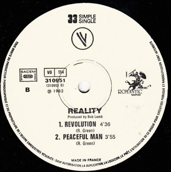 Reality (11) : Gonna Live My Life (12",33 ⅓ RPM,Limited Edition,Stereo)