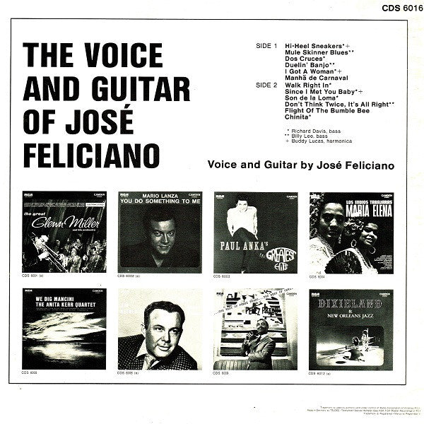 José Feliciano : The Voice And Guitar Of José Feliciano (LP)