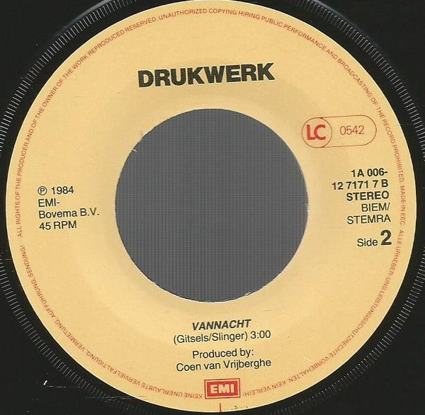 Drukwerk : Kapsones (7",45 RPM,Single)