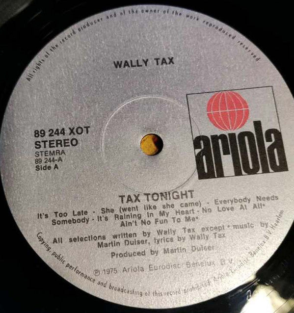 Wally Tax : Tax Tonight (LP)