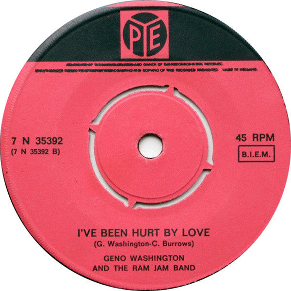 Geno Washington & The Ram Jam Band : She Shot A Hole In My Soul / I've Been Hurt By Love (7",45 RPM,Single)