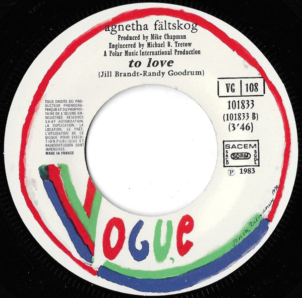 Agnetha Fältskog : Can't Shake Loose / To Love (7",45 RPM,Single)