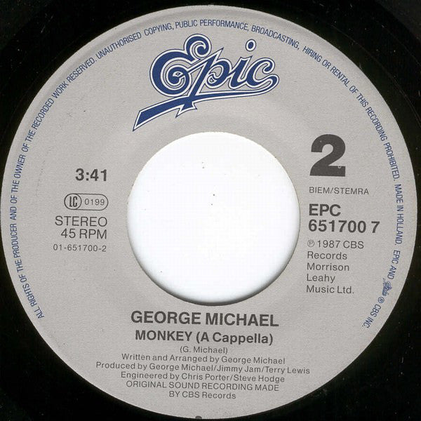 George Michael : Monkey (7",Single,45 RPM)