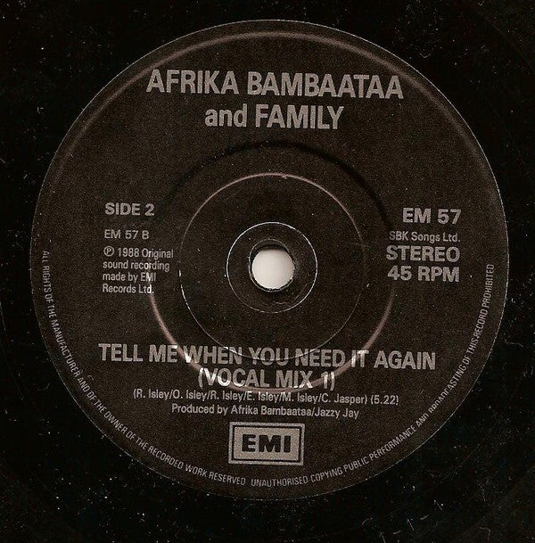 Afrika Bambaataa & Family : Sho Nuff Funky (7",45 RPM,Single,Stereo)