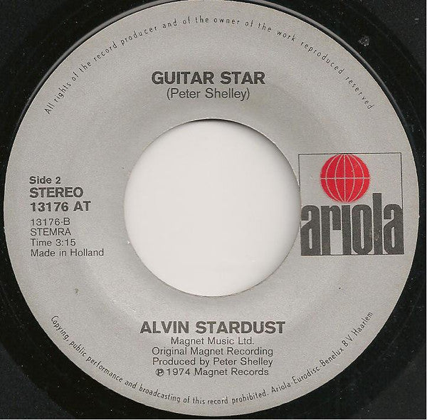 Alvin Stardust : Jealous Mind (7",45 RPM,Single)