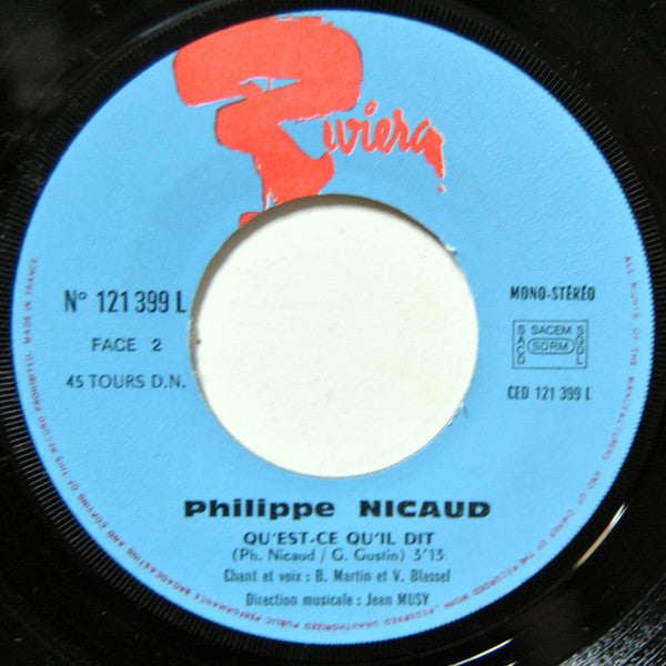 Philippe Nicaud : C'Ex (7",45 RPM,Single,Stereo)