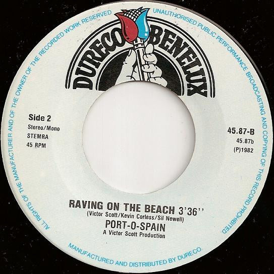 Port-O-Spain : Raving On The Beach (7",45 RPM,Single)