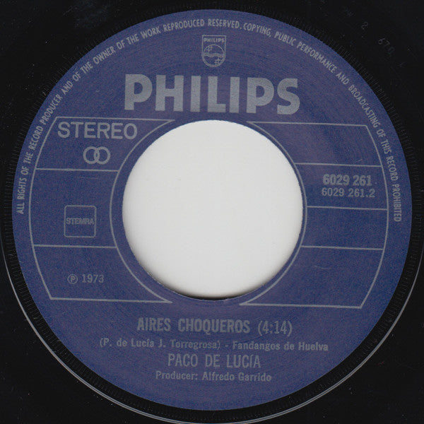 Paco De Lucía : Entre Dos Aguas (7",Single)