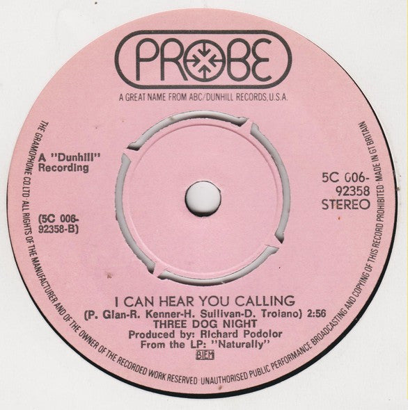 Three Dog Night : Joy To The World (7",Single,45 RPM)