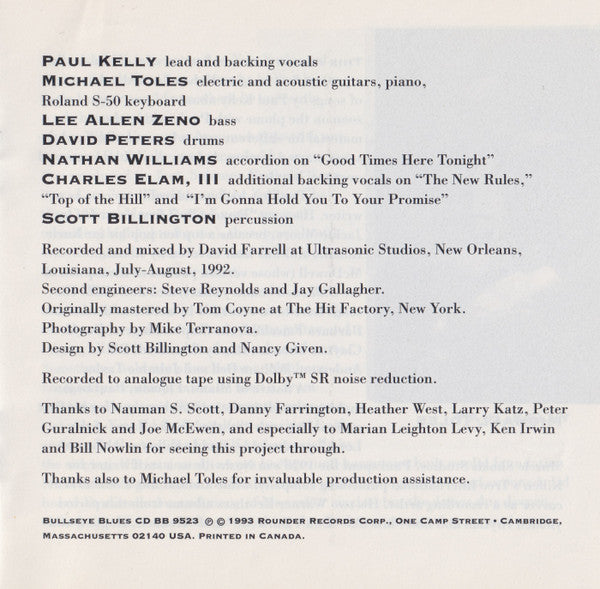 Paul Kelly (3) : Gonna Stick And Stay (Album)