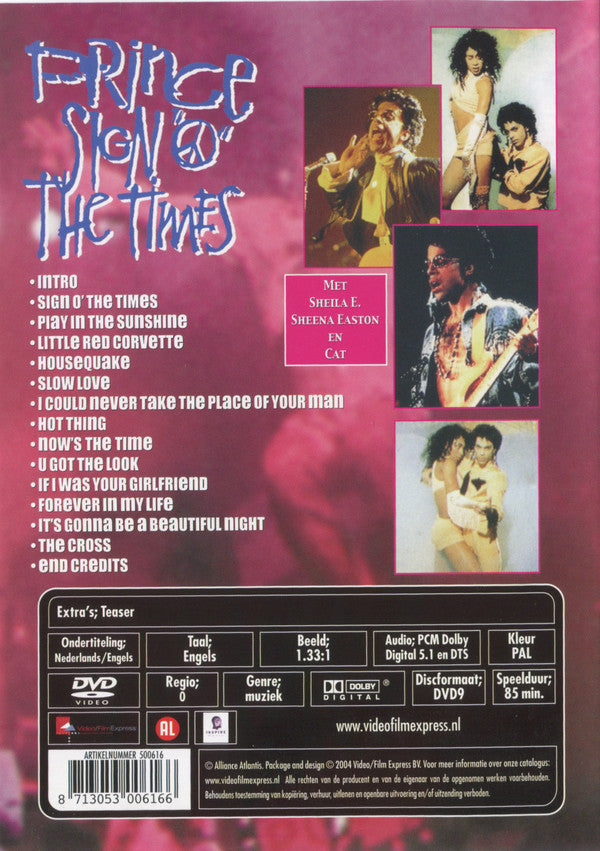 Prince : Sign "O" The Times (DVD-Video,Multichannel,PAL,Reissue)