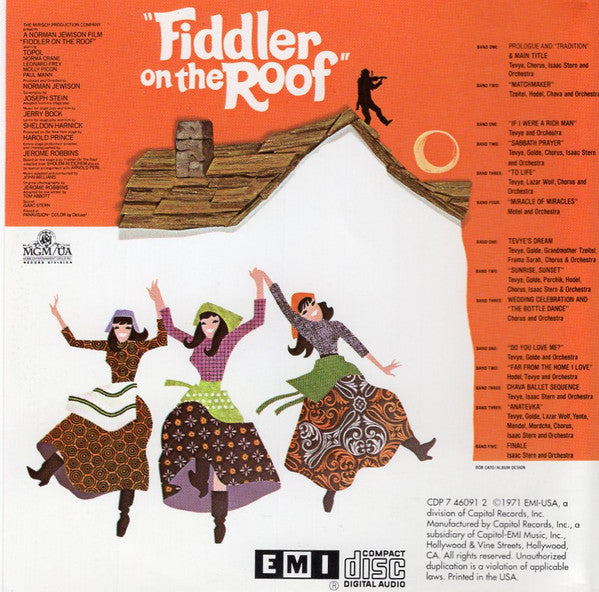 John Williams (4), Isaac Stern : Fiddler On The Roof (Original Motion Picture Soundtrack Recording) (Album,Reissue,Stereo)