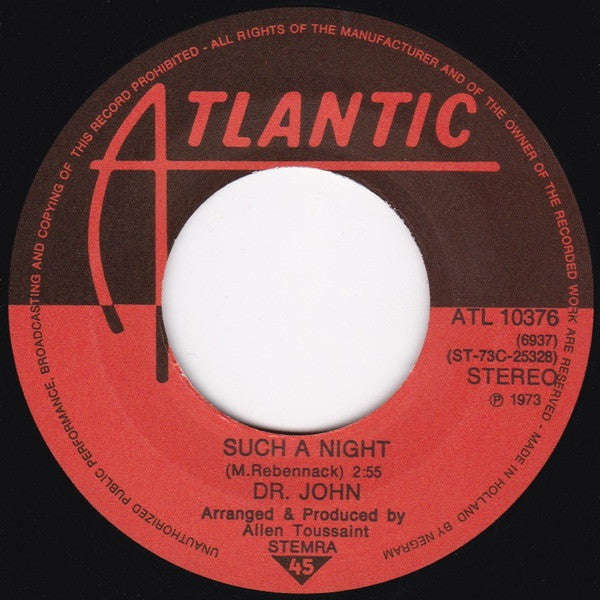 Dr. John : Such A Night (7",45 RPM)