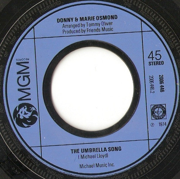 Donny & Marie Osmond : I'm Leaving It (All) Up To You (7",45 RPM,Single)