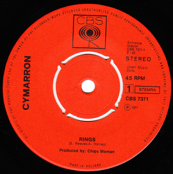Cymarron : Rings (7",Single,45 RPM)