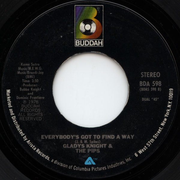 Gladys Knight And The Pips : It's A Better Than Good Time (7",45 RPM,Single,Styrene)