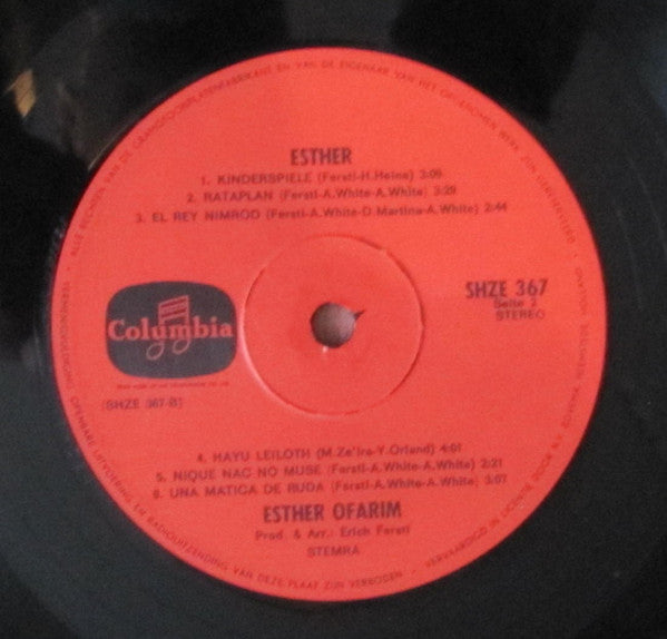 Esther Ofarim : Esther (LP,Album)