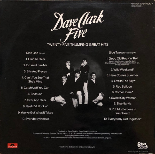 Dave Clark Five, The : 25 Thumping Great Hits (LP,Compilation,Stereo,Mono)