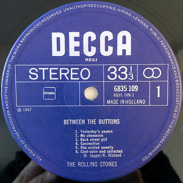Rolling Stones, The : Between The Buttons (LP,Album,Reissue,Stereo)