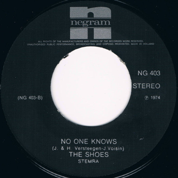 Shoes, The : Face To Face (7",45 RPM,Single)