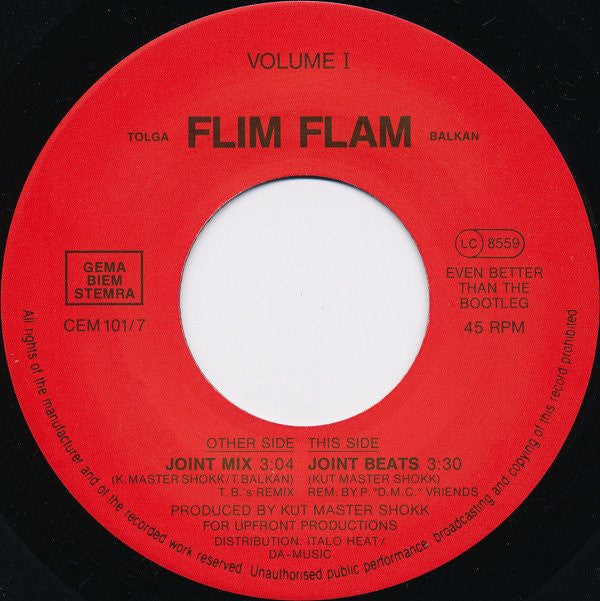 Tolga "Flim Flam" Balkan : Pump Up The Flim Flam (7",45 RPM,Single)