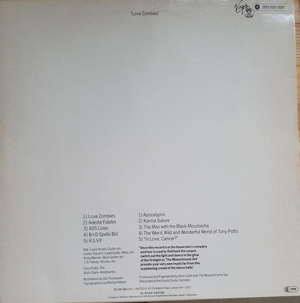 Monochrome Set, The : Love Zombies (LP,Album,Stereo)