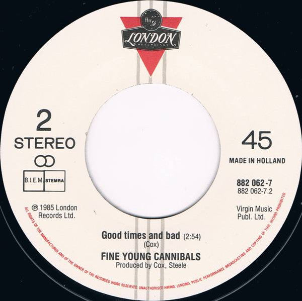 Fine Young Cannibals : Johnny Come Home (7",45 RPM,Single)