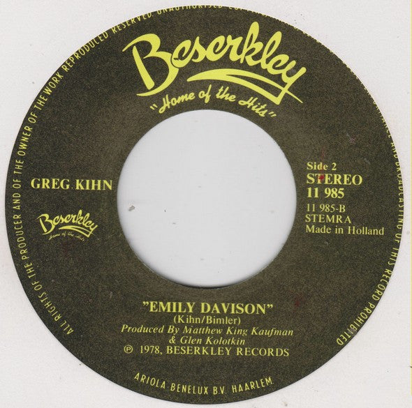 Greg Kihn : Sorry (7",45 RPM,Single)