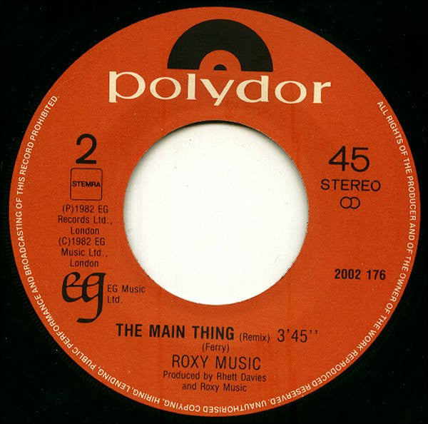 Roxy Music : Take A Chance With Me (7",Single,45 RPM)