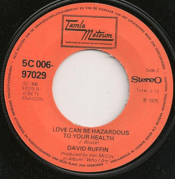 David Ruffin : Walk Away From Love (7",Single,45 RPM)