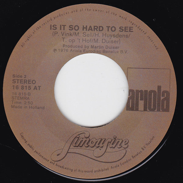 Limousine (3) : Don't Let Love Bring You Down (7",Stereo)