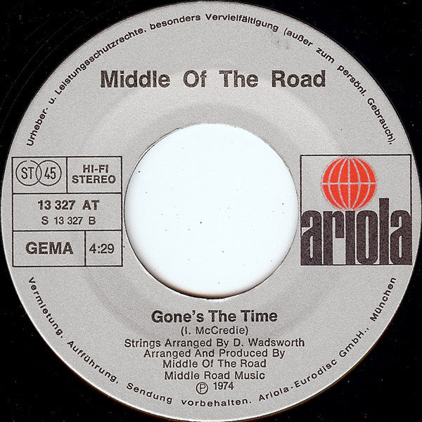 Middle Of The Road : Rockin' Soul (7",Single,45 RPM)