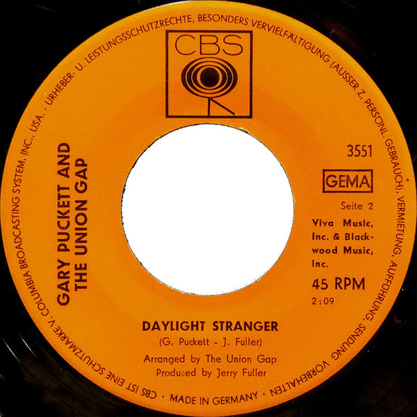 Gary Puckett & The Union Gap : Lady Willpower (7",45 RPM)