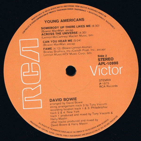 David Bowie : Young Americans (LP,Album)