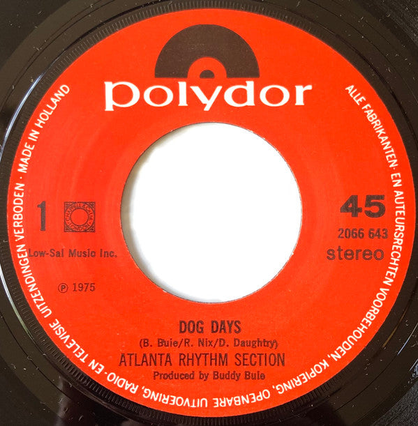 Atlanta Rhythm Section : Dog Days (7", Single)