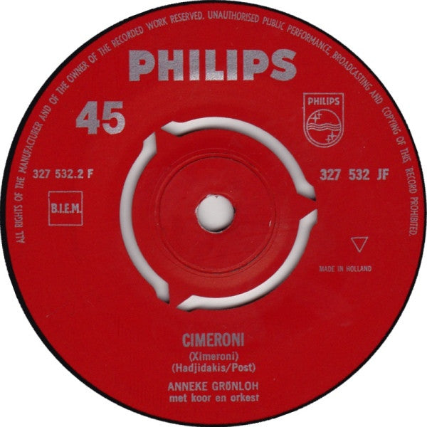 Anneke Grönloh : Het Leven Kan Mooi Zijn / Cimeroni (7",45 RPM,Single,Mono)