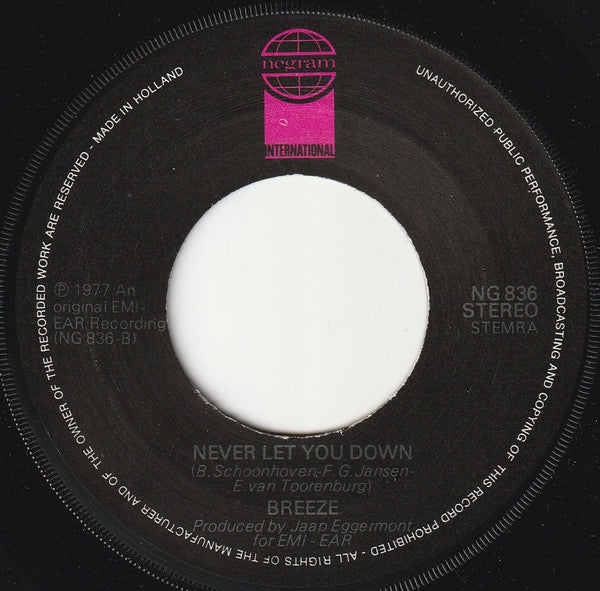 Breeze (16) : Gypsy Woman (7",45 RPM,Single,Stereo)