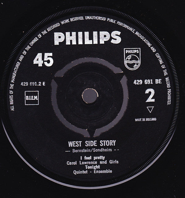 Leonard Bernstein : West Side Story (7",45 RPM,EP,Mono)