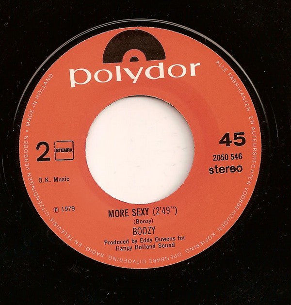 Boozy : Sexy Lady (7",45 RPM,Single,Stereo)