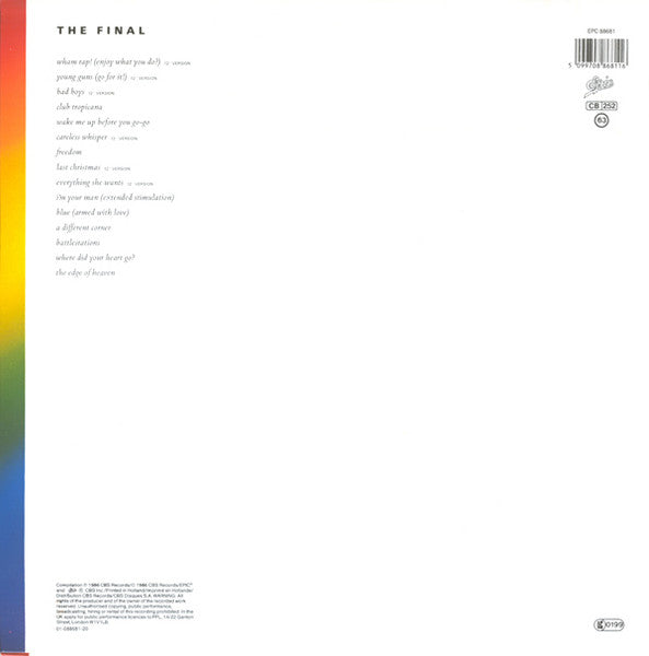 Wham! : The Final (LP,Compilation,Stereo)