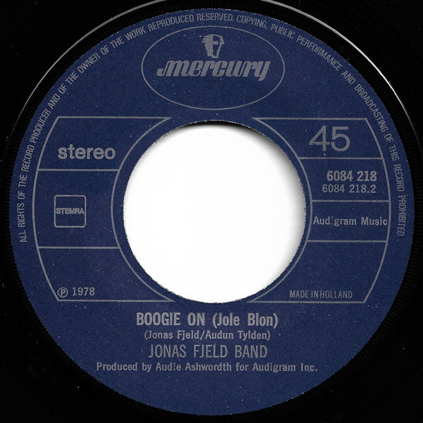 Jonas Fjeld Band : Lady Midnight (7",45 RPM,Stereo)