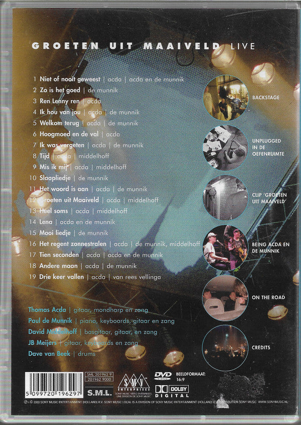 Acda en de Munnik : Groeten Uit Maaiveld Live (DVD-Video)