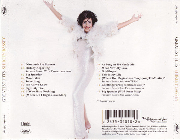 Shirley Bassey : Greatest Hits (Compilation,Remastered)