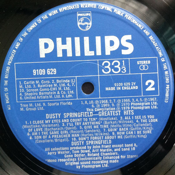 Dusty Springfield : Greatest Hits (LP,Compilation)
