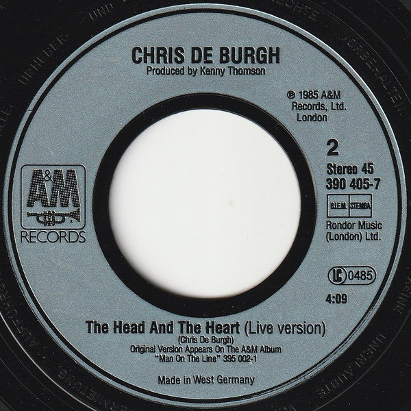 Chris De Burgh : Sailing Away (7",45 RPM,Single,Stereo)