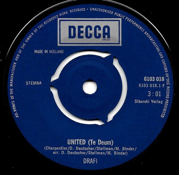 Drafi Deutscher : United (7",45 RPM,Single)
