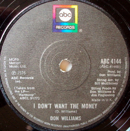 Don Williams (2) : You're My Best Friend (7")